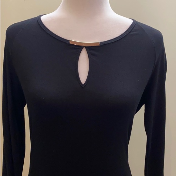 Auth Gucci Italy silver hardware cut out long sleeve small shirt Blk - Picture 8 of 8